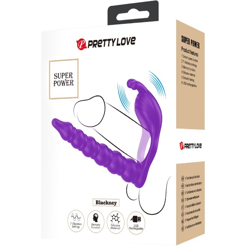 PRETTY LOVE - BLACKNEY ANILLO PENE CON PLUG VIBRADOR LILA PRETTY LOVE