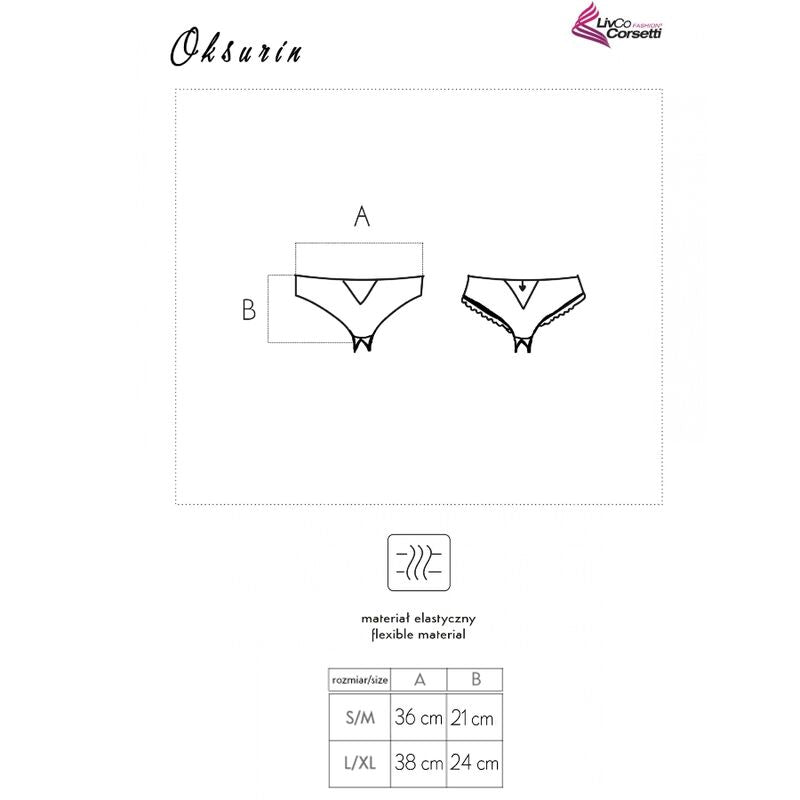 LIVCO CORSETTI FASHION - OKSURIN PANTY CON APERTURA NEGRO LIVCO CORSETTI PANTIES