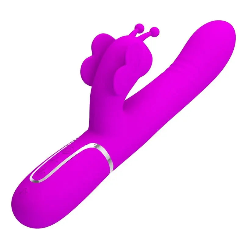 PRETTY LOVE - VIBRADOR RABBIT MULTIFUNCIÓN 4 EN 1 MARIPOSA FUCSIA PRETTY LOVE FLIRTATION