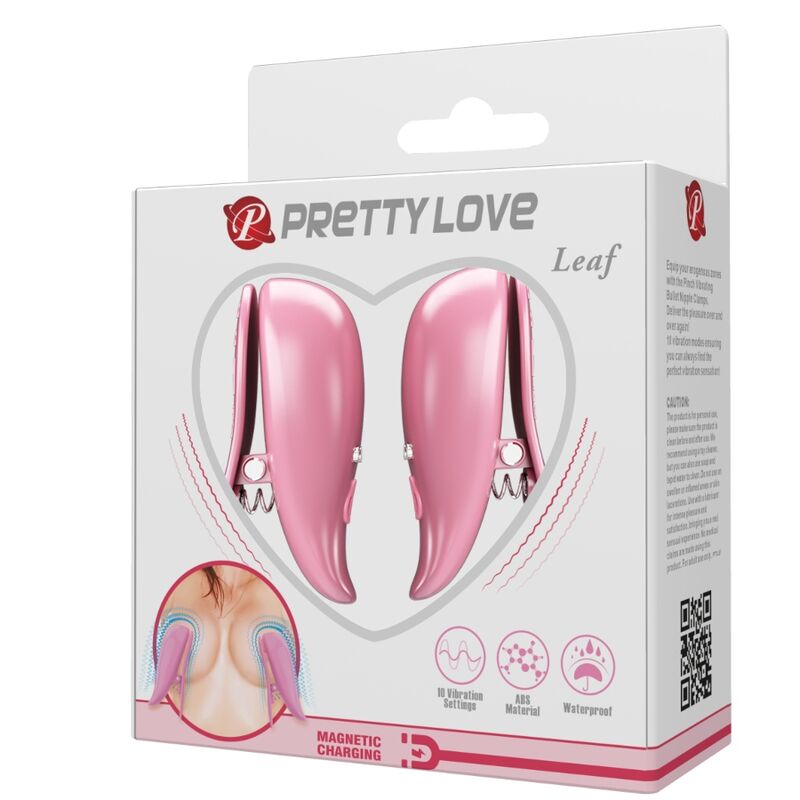 PRETTY LOVE - LEAF PINZAS VIBRATORIAS PARA PEZONES ROSA PRETTY LOVE FLIRTATION