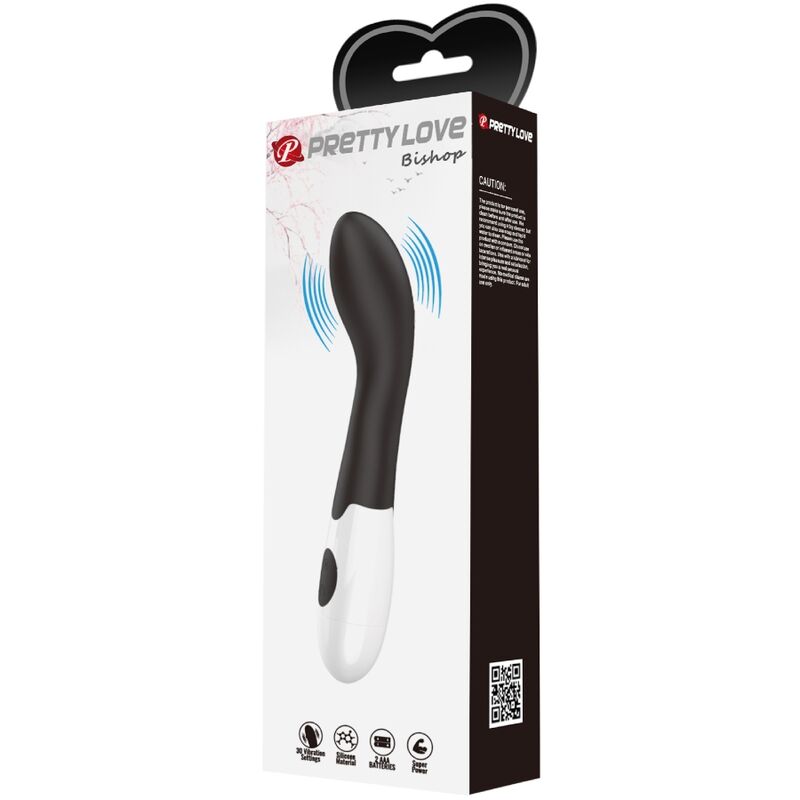 PRETTY LOVE - BISHOP VIBRADOR PUNTO G 30 MODOS NEGRO PRETTY LOVE FLIRTATION