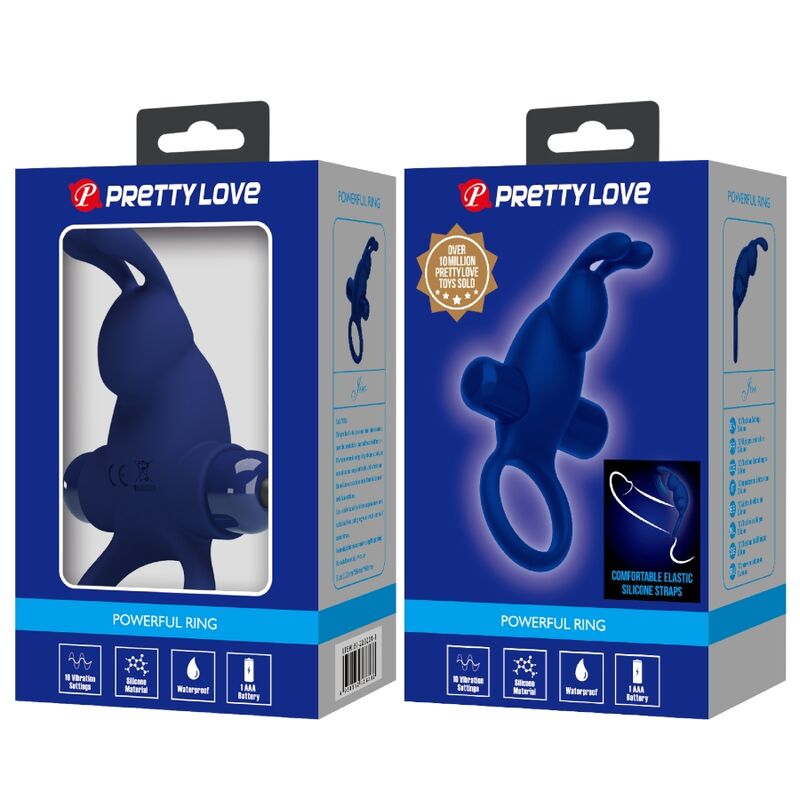PRETTY LOVE - JIRO ANILLO RABBIT CON VIBRACIÓN AZUL PRETTY LOVE MALE