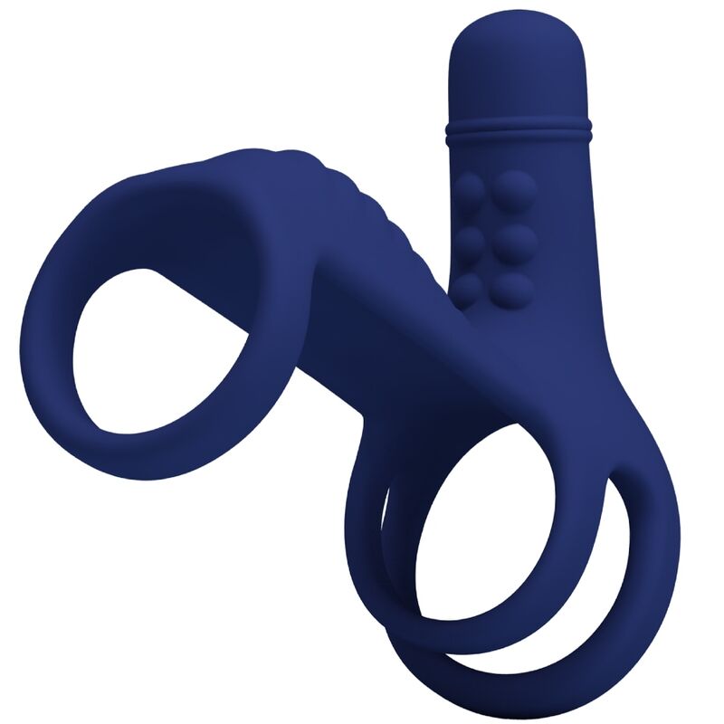 PRETTY LOVE - ELISH ANILLO VIBRADOR CON EXTENSIÓN AZUL PRETTY LOVE MALE