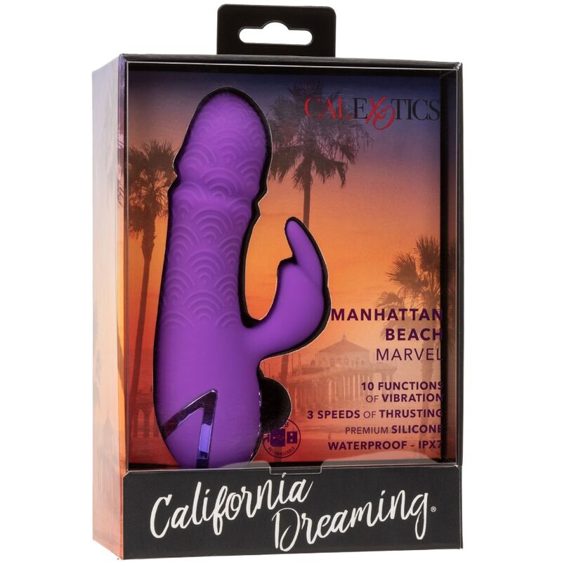 CALEXOTICS - MANHATTAN BEACH MARVEL VIBRADOR RABBIT MORADO BY CALIFORNIA DREAMING CALEXOTICS