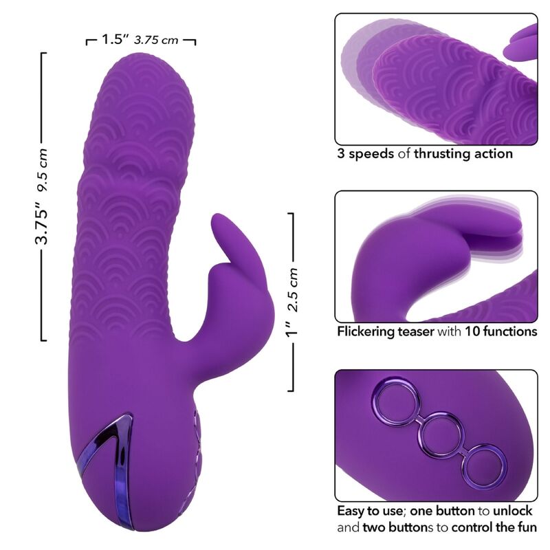 CALEXOTICS - MANHATTAN BEACH MARVEL VIBRADOR RABBIT MORADO BY CALIFORNIA DREAMING CALEXOTICS