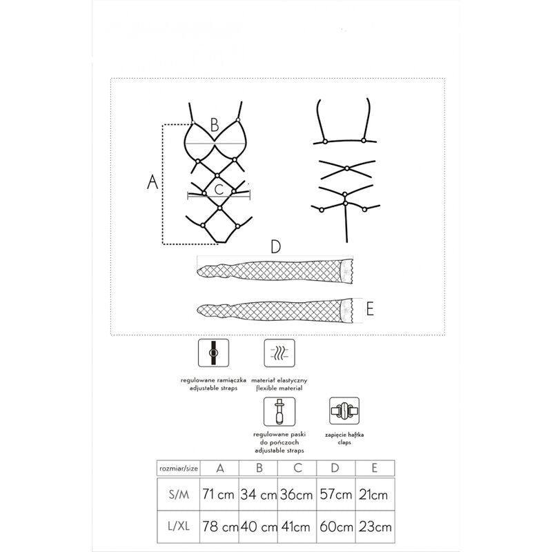 LIVCO CORSETTI FASHION - THIARA LC 20213 SET BODY + MEDIAS ROJA S/M LIVCO CORSETTI SETS