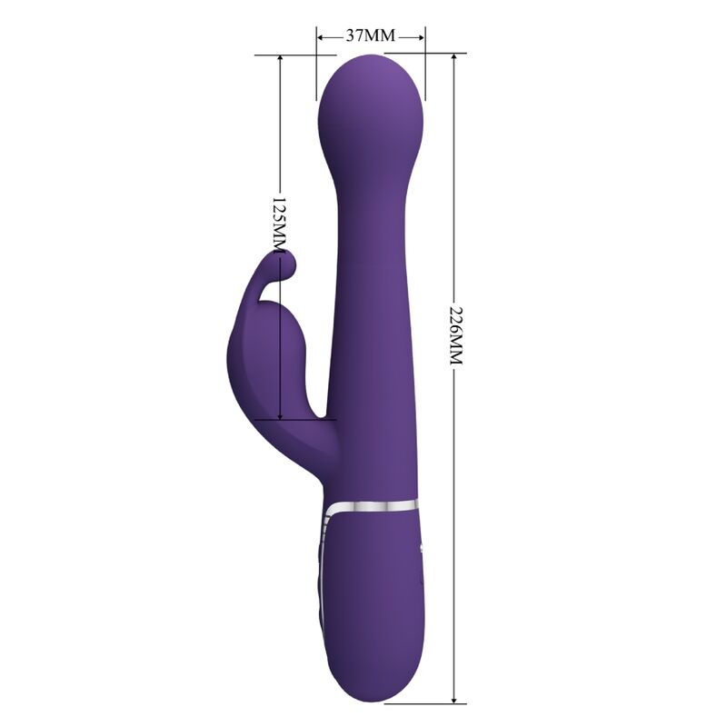 PRETTY LOVE - DEJON VIBRADOR RABBIT 3 EN 1 MULTIFUNCIÓN MORADO PRETTY LOVE FLIRTATION