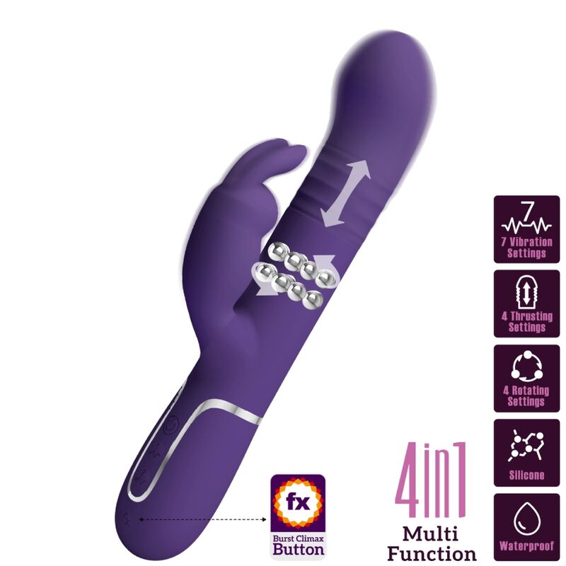 PRETTY LOVE - COALE VIBRADOR RABBIT 4 EN 1 MORADO PRETTY LOVE FLIRTATION