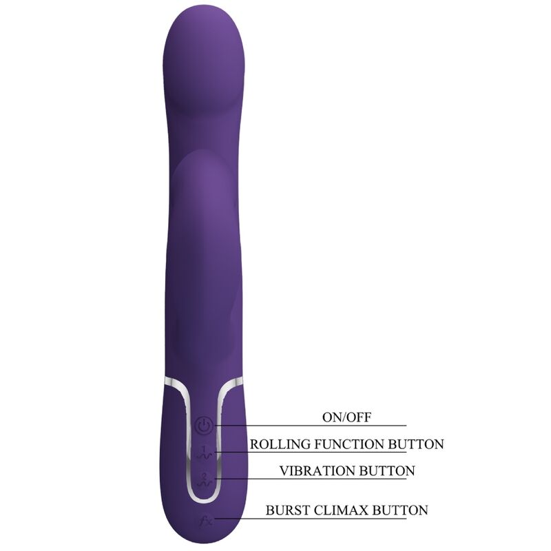 PRETTY LOVE - ZALIN VIBRADOR RABBIT PERLAS 4 EN 1 MORADO PRETTY LOVE FLIRTATION