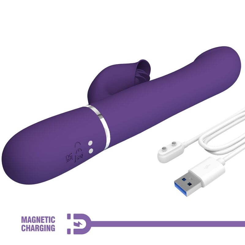 PRETTY LOVE - ZALIN VIBRADOR RABBIT PERLAS 4 EN 1 MORADO PRETTY LOVE FLIRTATION