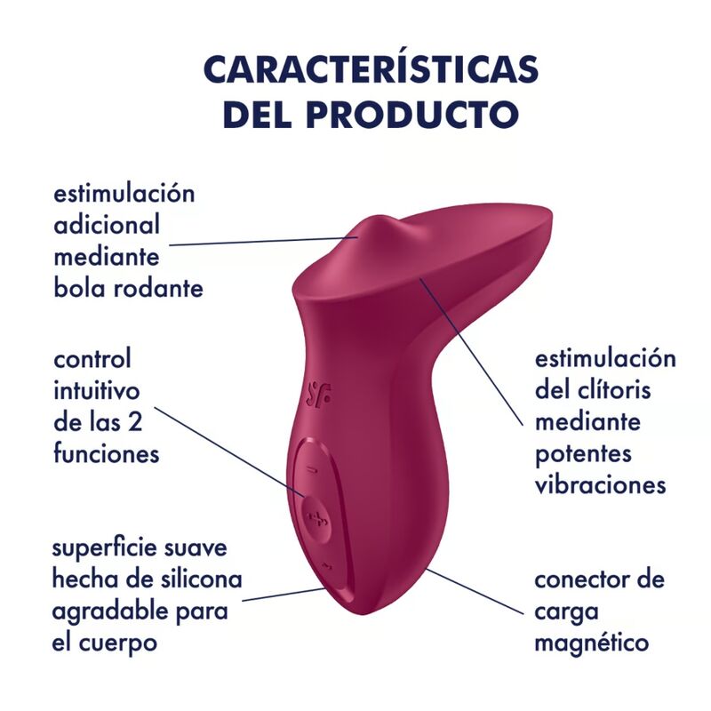 SATISFYER - EXCITERRR VIBRADOR LAY-ON CLÍTORIS FUCSIA SATISFYER VIBRATOR