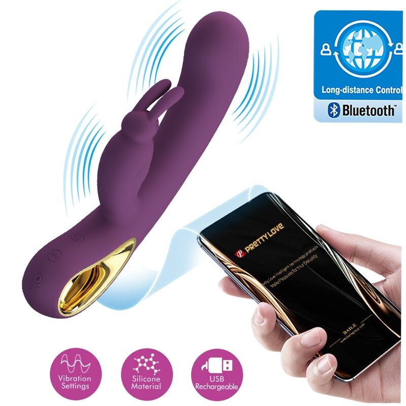 PRETTY LOVE - LIAM VIBRADOR RABBIT & ESTIMULADOR PUNTO G MORADO PRETTY LOVE FLIRTATION