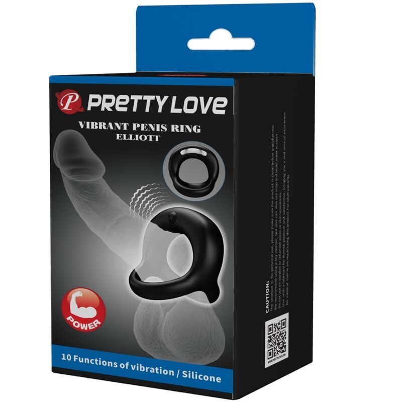 PRETTY LOVE - ELLIOTT ANILLO VIBRADOR NEGRO PRETTY LOVE
