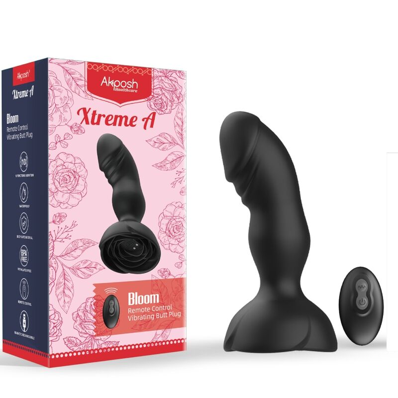 ARMONY - EXTREME A BLOOM ROSA VIBRADOR & PLUG ANAL CONTROL REMOTO NEGRO ARMONY ANAL