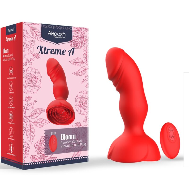 ARMONY - EXTREME A BLOOM ROSA VIBRADOR & PLUG ANAL CONTROL REMOTO ROJO ARMONY ANAL