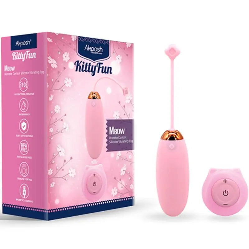 ARMONY - KITTY FUN HUEVO VIBRADOR CONTROL REMOTO 10 VIBRACIONES ROSA ARMONY STIMULATORS