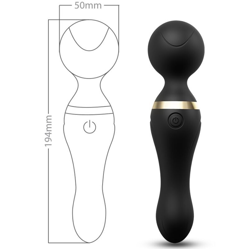 ARMONY - FREEZA MASAJEADOR & VIBRADOR CABEZA FLEXIBLE NEGRO ARMONY MASSAGERS