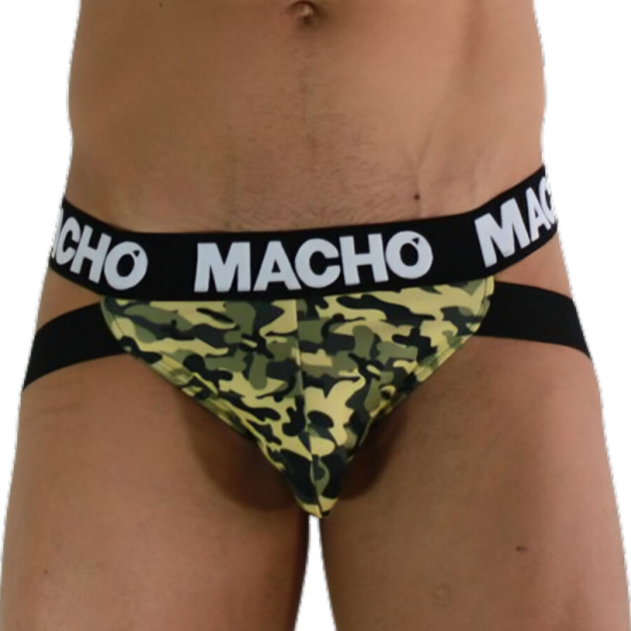 MACHO - MX28MV JOCK MILITAR VERDE S MACHO UNDERWEAR