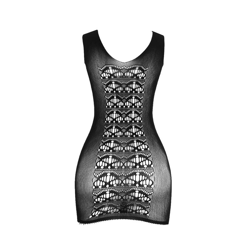 SUBBLIME - 952167 VESTIDO DE REJILLA CORTO ELÁSTICO NEGRO TALLA ÚNICA SUBBLIME DRESSES