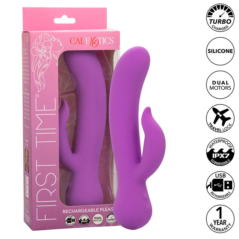 CALEXOTICS - FIRST TIME VIBRADOR COMPLACIENTE RECARGABLE MORADO CALEXOTICS