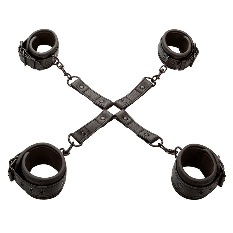 CALEXOTICS - NOCTURNAL CONECTOR HOG TIE CUERO AJUSTABLE NEGRO CALEXOTICS