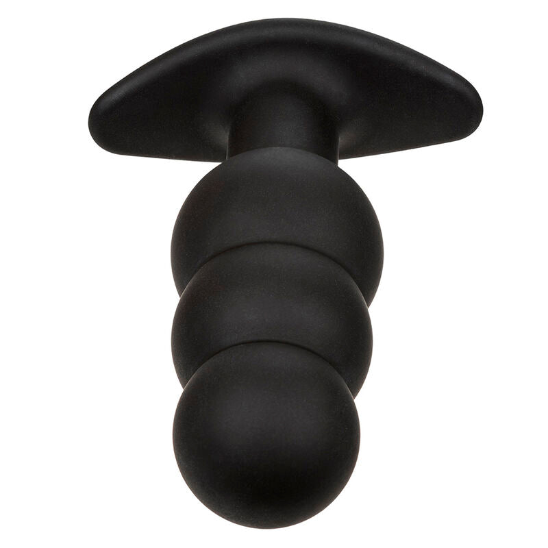 CALEXOTICS - ROCK BOTTOM PLUG ANAL CON CUENTAS 10 VIBRACIONES SILICONA NEGRO CALEXOTICS