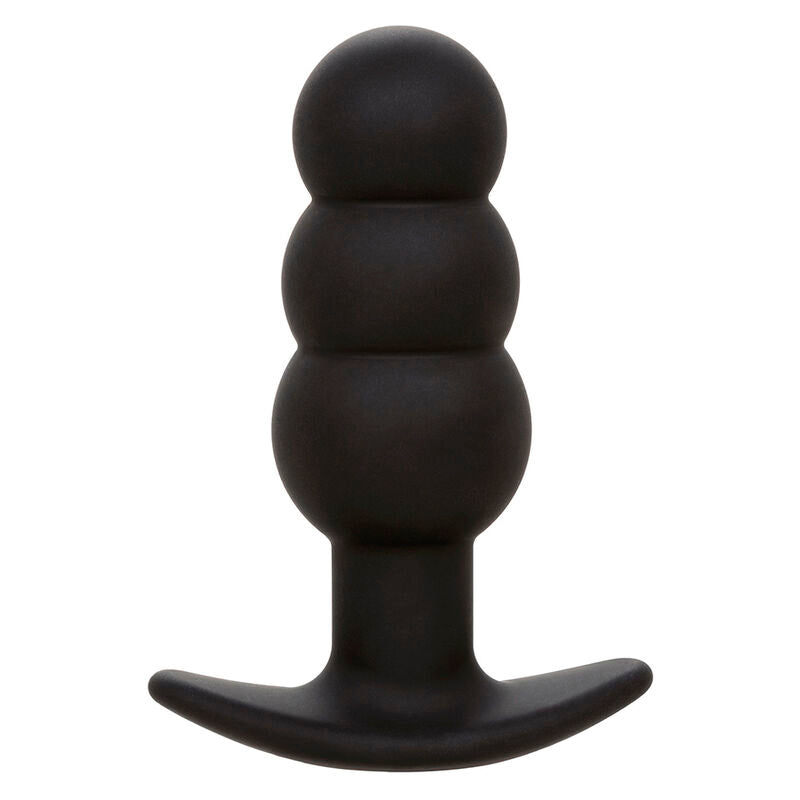 CALEXOTICS - ROCK BOTTOM PLUG ANAL CON CUENTAS 10 VIBRACIONES SILICONA NEGRO CALEXOTICS