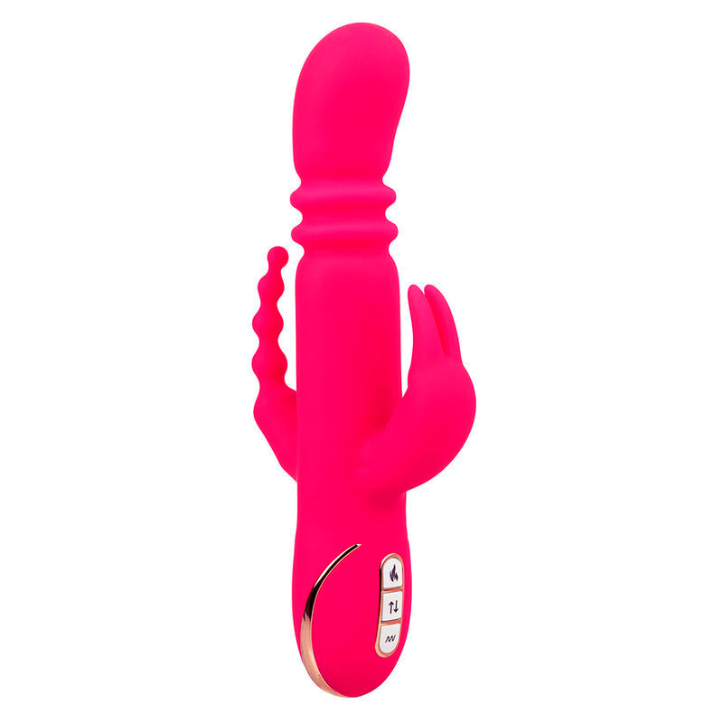 CALEXOTICS - JACK FANTASY TRIPLE VIBRADOR CALENTABLE RABBIT ROSA CALEXOTICS