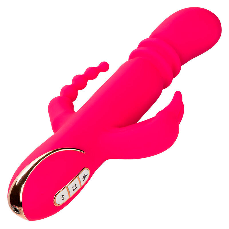 CALEXOTICS - JACK FANTASY TRIPLE VIBRADOR CALENTABLE RABBIT ROSA CALEXOTICS