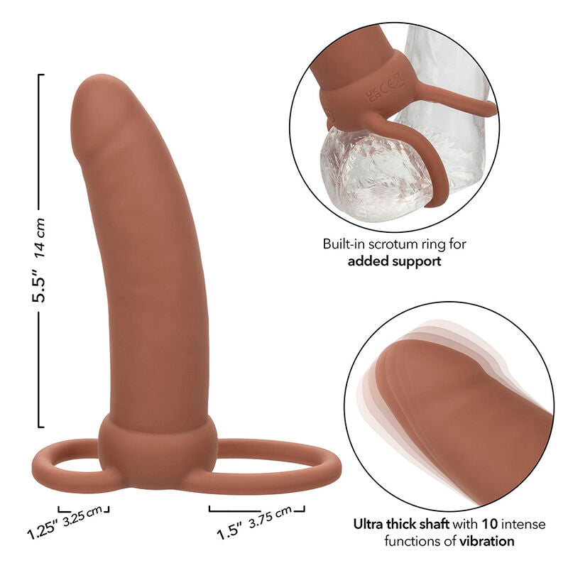 CALEXOTICS - MAXX DOBLE PENETRADOR GRUESO 10 VIBRACIONES MULATO CALEXOTICS