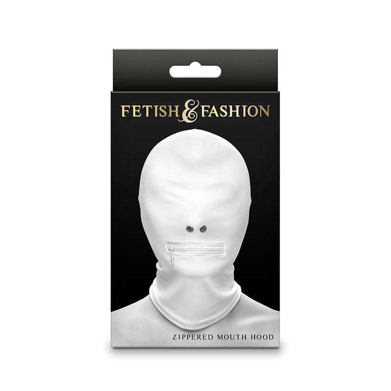 NS NOVELTIES - FETISH & FASHION PASAMONTAÑAS COMPLETO CON CREMALLERA NYLON BLANCO NS NOVELTIES