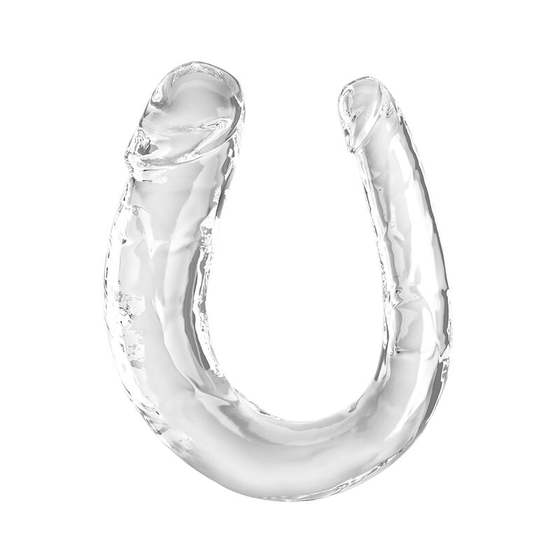 KING COCK - DOUBLE TROUBLE DILDO DOBLE 33 CM TRANSPARENTE KING COCK
