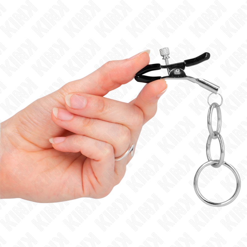 KINK - PINZAS PARA PEZONES CON 3 AROS 6 CM KINK NIPPLE GRIP