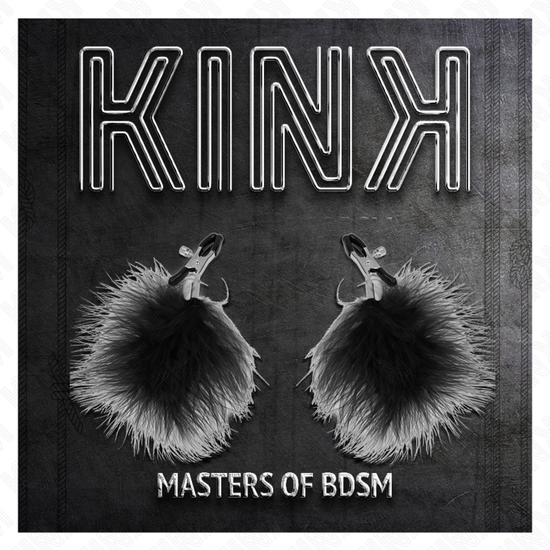 KINK - PINZAS PARA PEZONES CON PLUMA NEGRO 7 CM KINK NIPPLE GRIP
