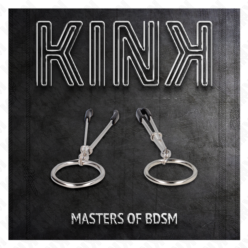 KINK - PINZAS PARA PEZONES FINA CON ARO PLATEADO 7 CM KINK NIPPLE GRIP