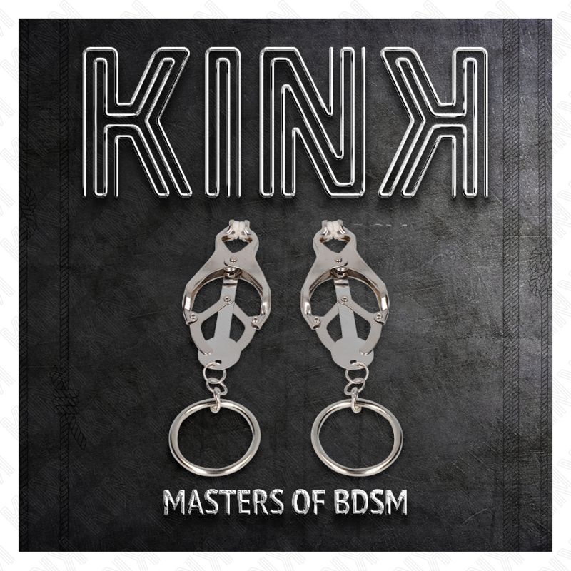KINK - PINZAS PARA PEZONES ESTILO JAPONÉS CON AROS PLATEADO KINK NIPPLE GRIP