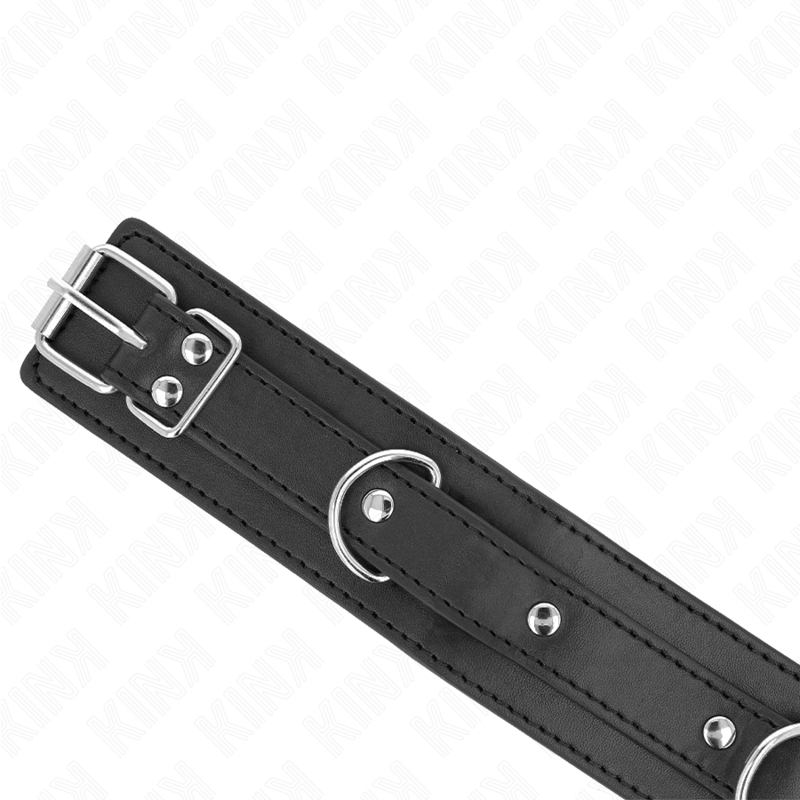 KINK - COLLAR CON CORREA 65 CM 3 ANILLOS MODELO 1 AJUSTABLE 38-49 CM X 5 CM KINK COLLAR & GAG