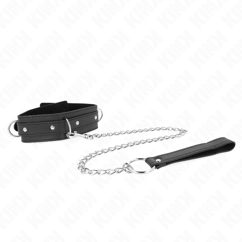 KINK - COLLAR CON CORREA 65 CM 3 ANILLOS MODELO 1 AJUSTABLE 38-49 CM X 5 CM KINK COLLAR & GAG