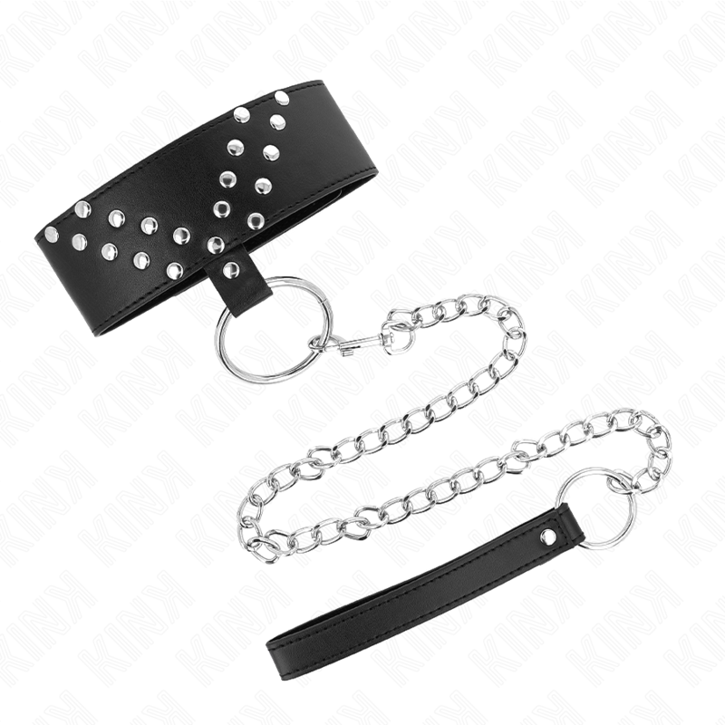 KINK - COLLAR CON CORREA 65 CM CON REMACHE EN V AJUSTABLE 36-43 CM X 5 CM KINK COLLAR & GAG