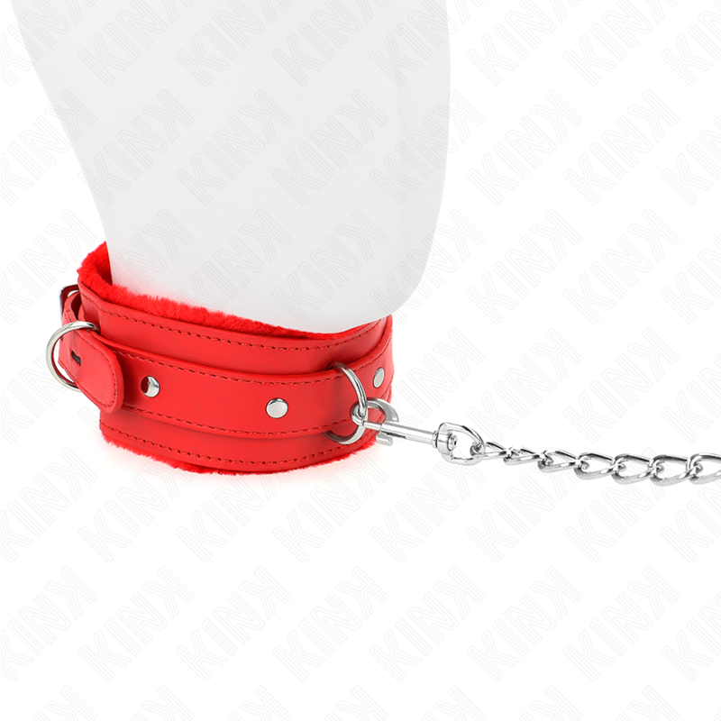 KINK - COLLAR CON CORREA 65 CM CON RESTRICCIONES ROJO AJUSTABLE 36-42 CM X 5.5 CM KINK COLLAR & GAG