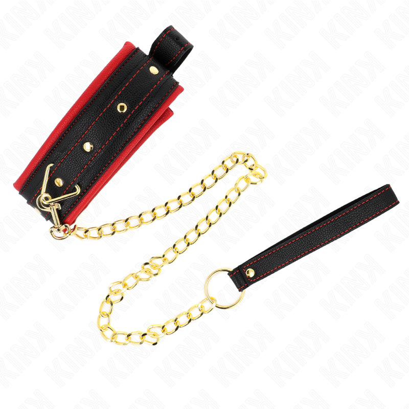 KINK - COLLAR CON CORREA DE TEJIDO LISO AJUSTABLE 33-48 CM X 5.7 CM KINK COLLAR & GAG