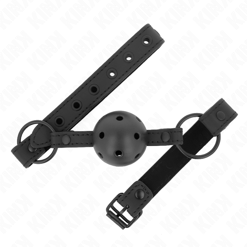 KINK - MORDAZA DE BOLA 4.5 CM DE NEOPRENO 63.5 X 2 CM AJUSTABLE 41 X 59 CM KINK COLLAR & GAG