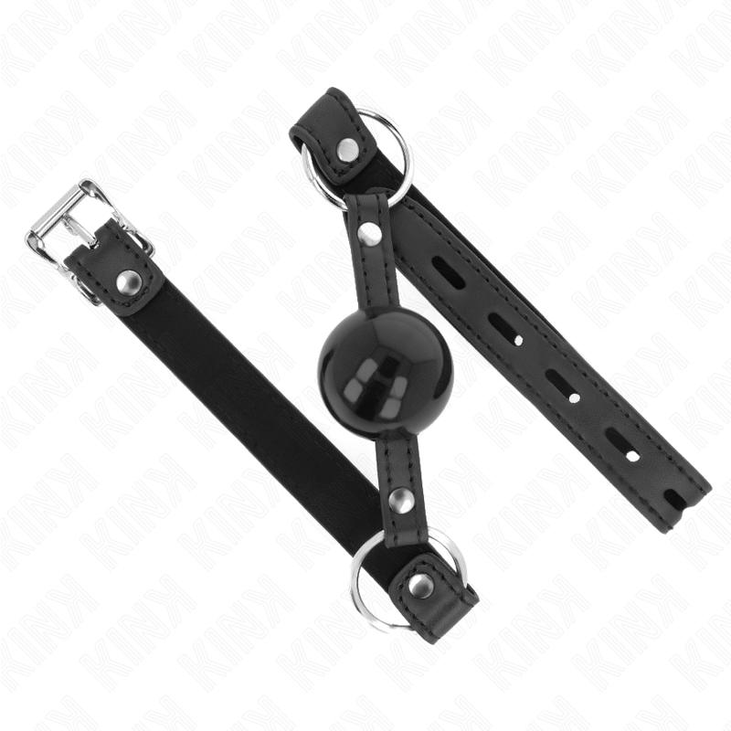 KINK - MORDAZA DE BOLA 4 CM TPE CON CANDADO NEGRO 60 x 2 CM KINK COLLAR & GAG