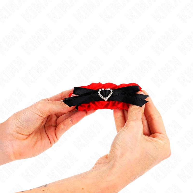 KINK - MUÑEQUERAS ELÁSTICAS DE ENCAJE CON DETALLE CORAZÓN ROJO AJUSTABLE 22-35 CM KINK WRIST RESTRAINT