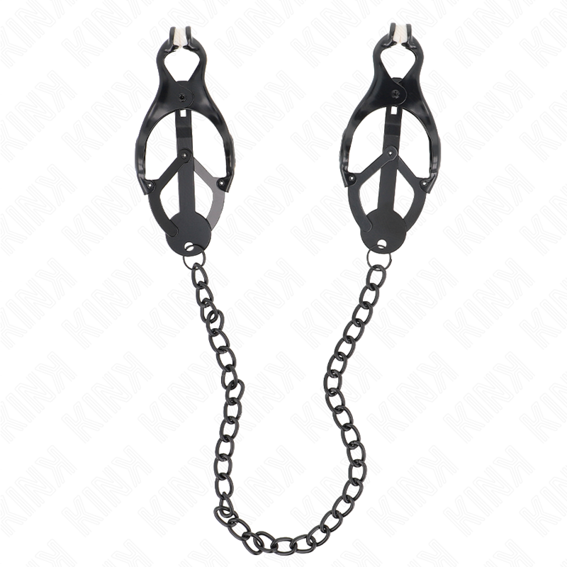 KINK - PINZAS PARA PEZONES ESTILO JAPONÉS CON CADENA NEGRO 30 CM KINK NIPPLE GRIP