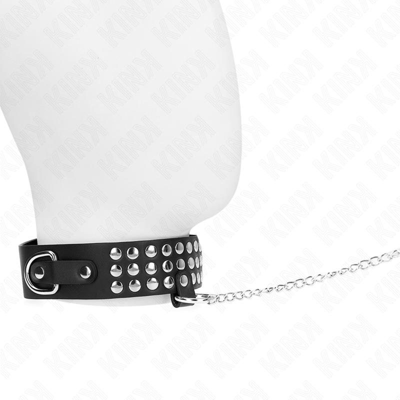 KINK - COLLAR CON CORREA 65 CM CON BRILLOS AJUSTABLE 37-42 CM X 5.3 CM KINK COLLAR & GAG