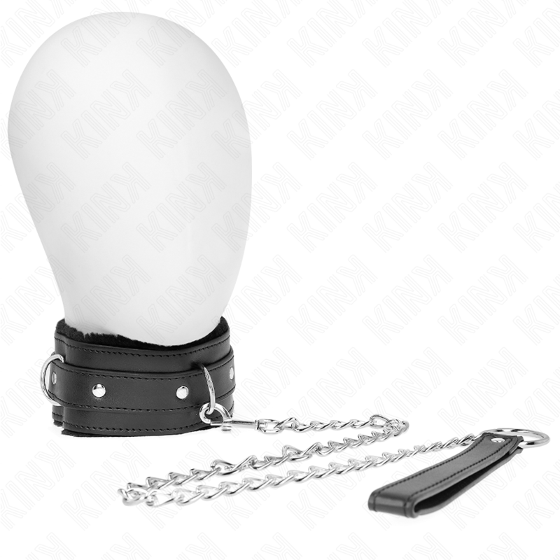 KINK - COLLAR CON CORREA 65 CM CON RESTRICCIONES NEGRO AJUSTABLE 36-42 CM X 5.5 CM KINK COLLAR & GAG