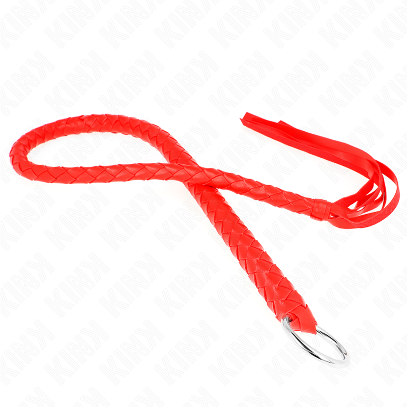 KINK - LÁTIGO DE SERPIENTE CON ANILLO DE MANO ROJO 65 CM KINK IMPACT & TOUCH