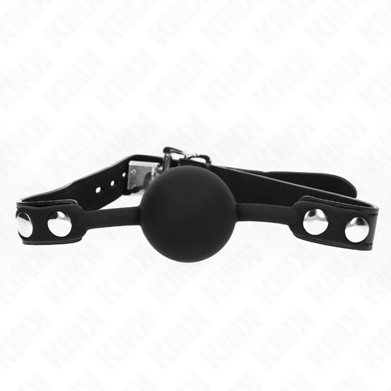 KINK - MORDAZA DE BOLA 4 CM DE SILICONA MODELO 1 CON CANDADO 60 x 2 CM KINK COLLAR & GAG