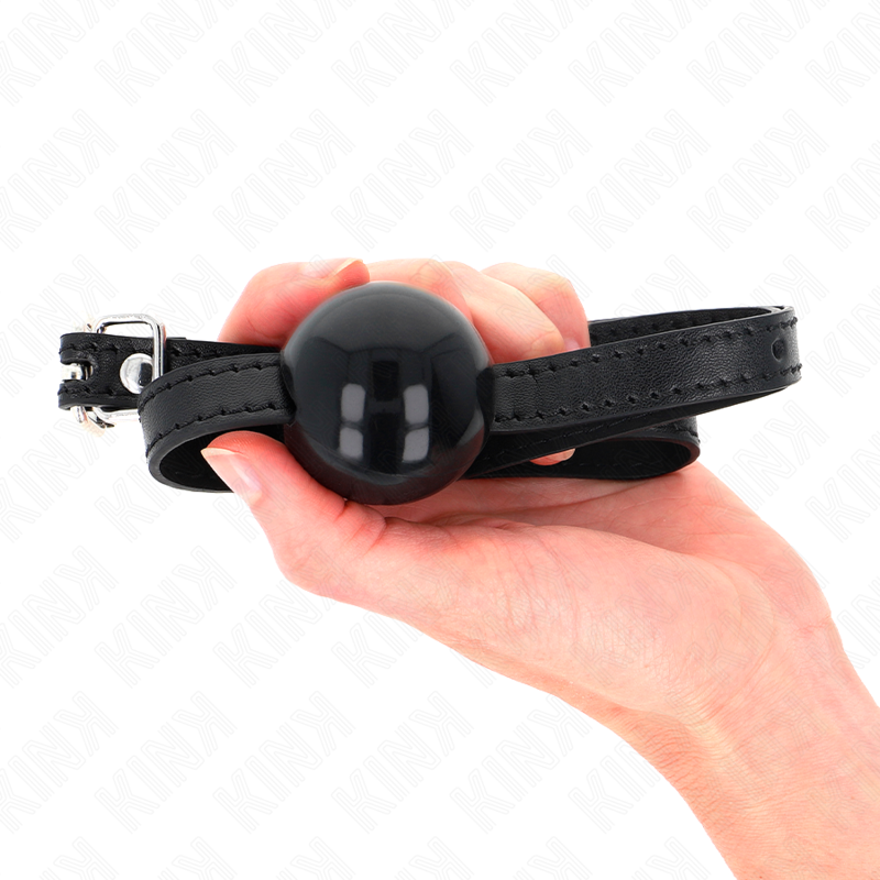 KINK - MORDAZA DE BOLA 4 CM SÓLIDA SIMPLE NEGRO 65 x 1.5 CM KINK COLLAR & GAG
